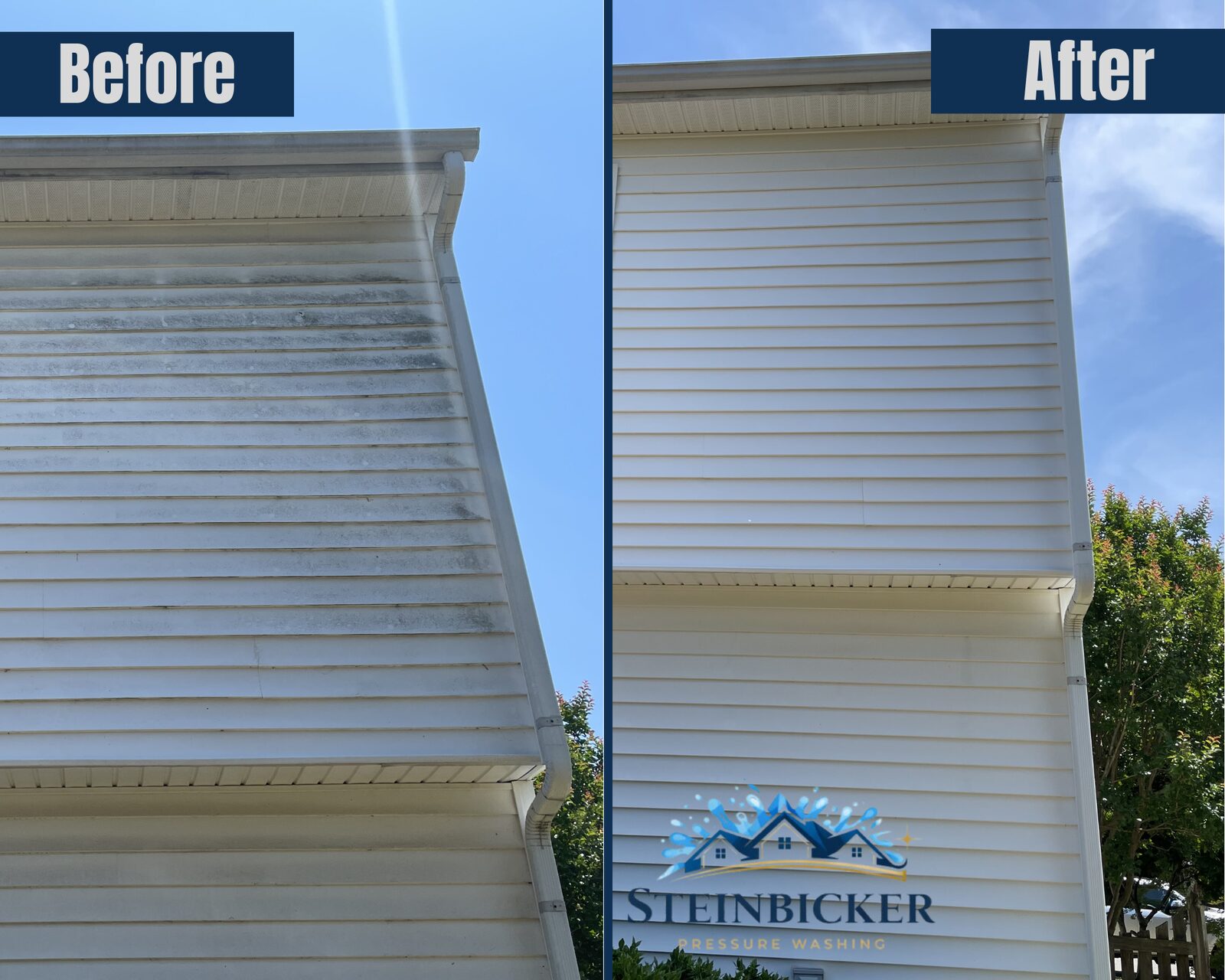House Washing in Mebane NC by Steinbicker Pressure Washing