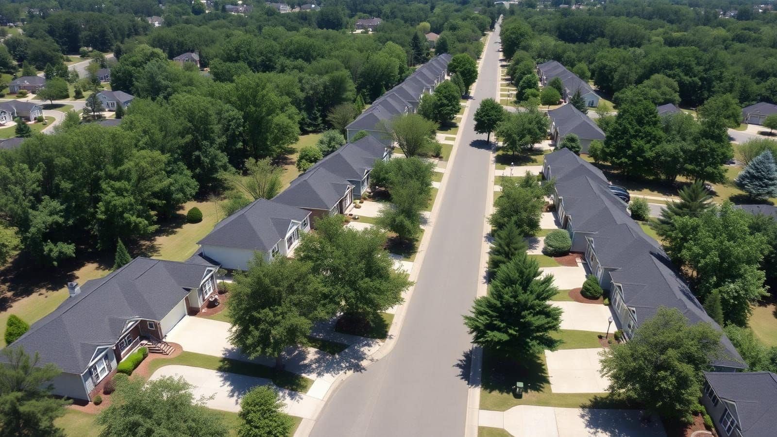 Aerial view of Mebane North Carolina
