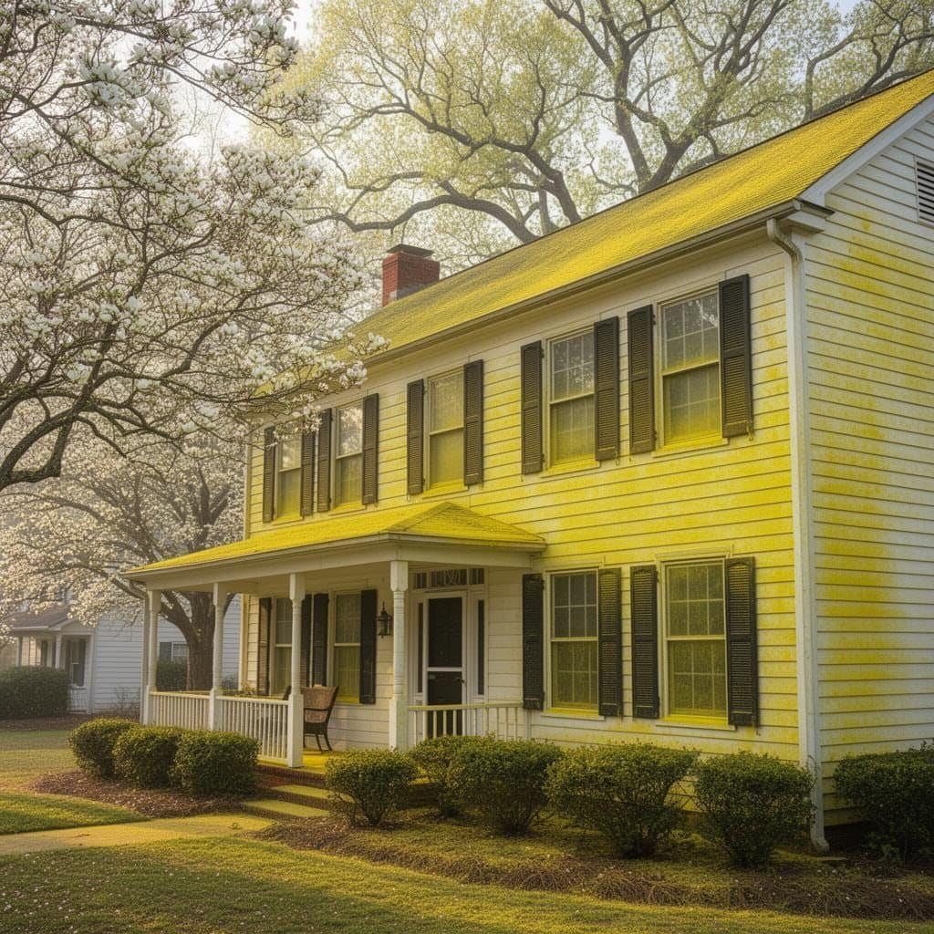 Why Spring Pollen Sticks to Your House (And Why Rain Doesn't Wash It Off)